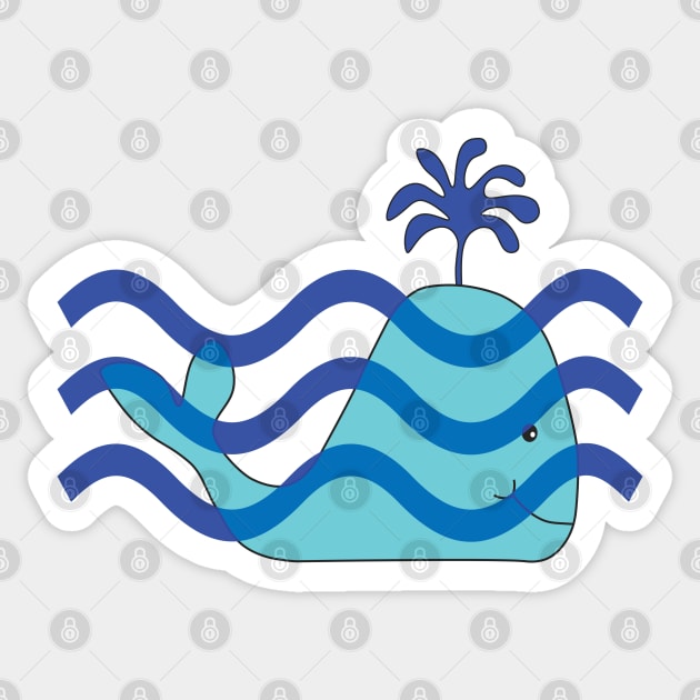 Cute Whale for Save Our Oceans Sticker by McNutt